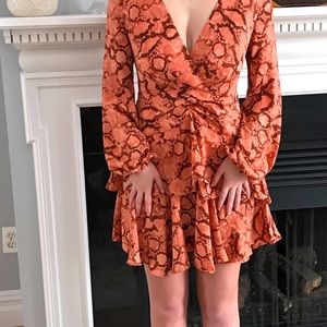 BNWT! Do+Be Snake Print Ruffle Dress